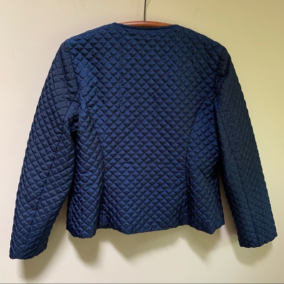 Chico’s Navy Quilted Jacket - Picture 3 of 7
